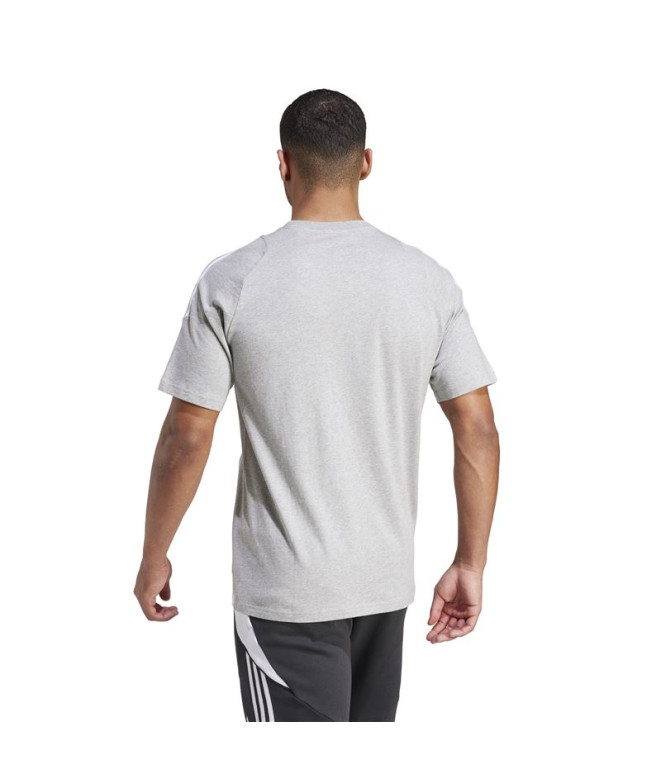 Camiseta de Futebol adidas Tiro24 Homem Cinzento