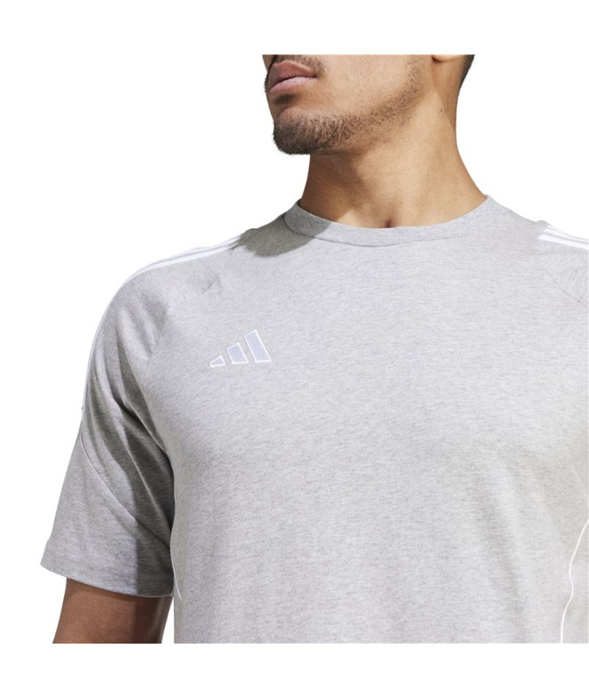 Camiseta de Futebol adidas Tiro24 Homem Cinzento