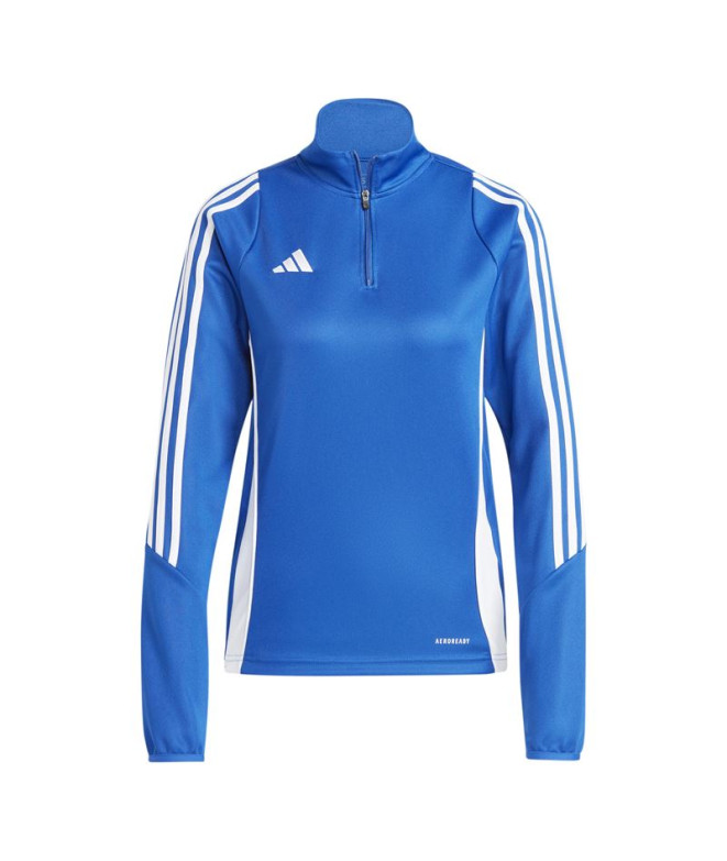 Camiseta de Futebol adidas Tiro24 Mulher Azul