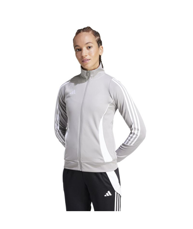 Casaco de Futebol adidas Tiro24 Mulher Cinzento
