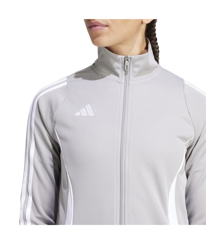 Casaco de Futebol adidas Tiro24 Mulher Cinzento