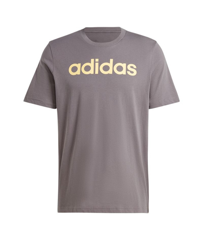 Camiseta adidas Essentials Linear Logo Homem Charcoal