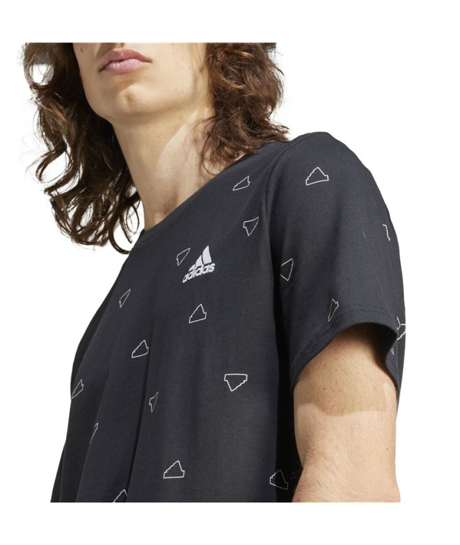 Camiseta adidas Essentials Monogram Homem Preto