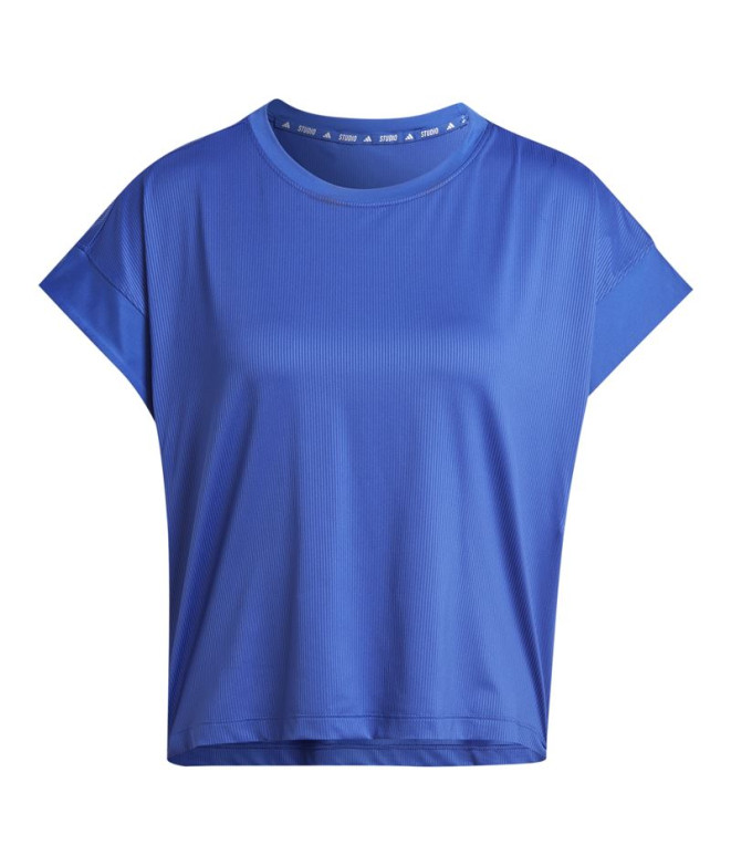 Camiseta de Fitness adidas T-Shirt Essentials Studio Mulher Azul
