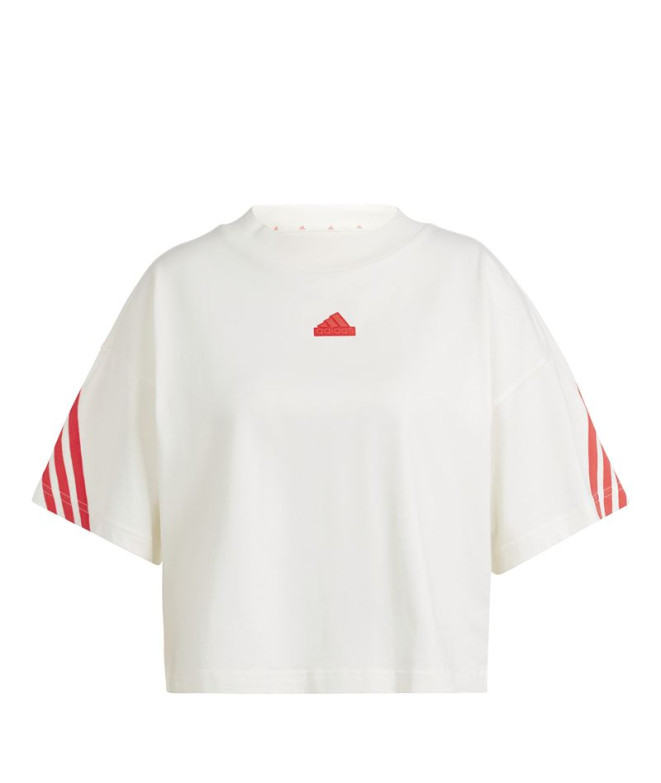 Camiseta adidas  Future Icons 3Bandas Mujer Blanco