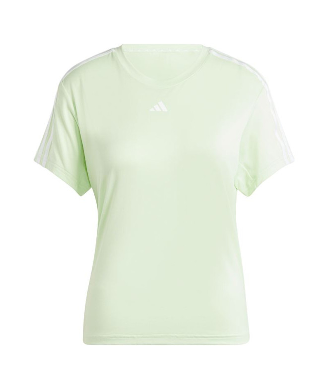 Camiseta de Fitness adidas Essentials Training-Essentials 3Bandas Mujer Verde