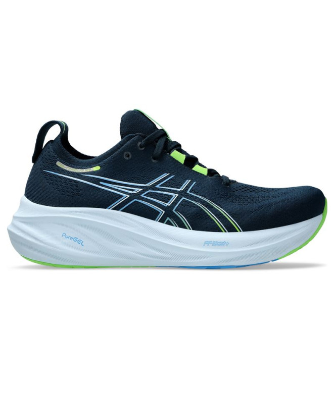 Chaussures de Running ASICS Gel-Nimbus 26 Homme Bleu/Citron vert