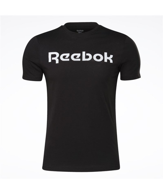 Camiseta Reebok Logótipo linear da série Graphic Homem Preto
