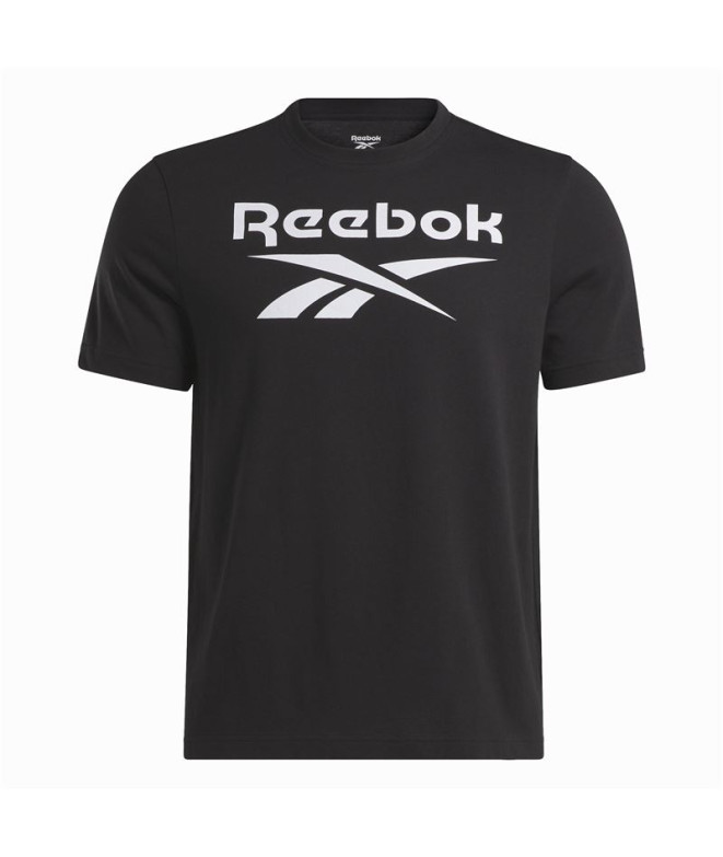 Camiseta Reebok Identity Big Stacked Logo Hombre Negro