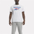 Camiseta Reebok Identity Big Stacked Logo Hombre Blanco