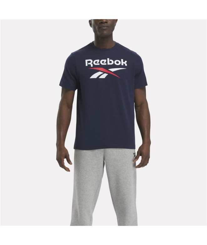 Camiseta Reebok Identity Big Stacked Logo Homem...