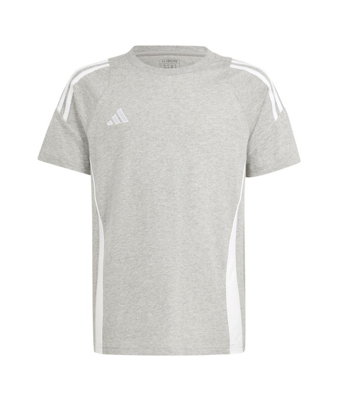 Camiseta de Futebol adidas Tiro24 Infantil Cinzento