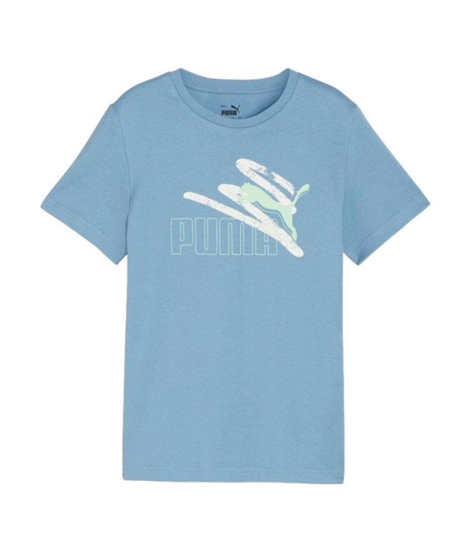 Camiseta Puma Essentials+ AB verão Infantil Azul