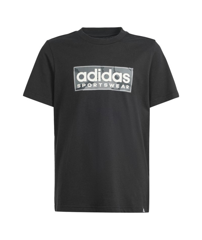 T-shirt adidas B Camo Lin Enfant Noir