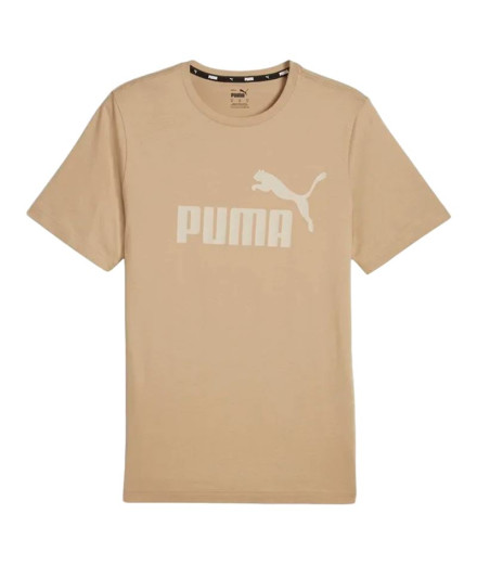 T-shirt Puma Essentials Logo Beige Homme T-shirt Puma Essentials Logo Beige Homme