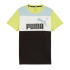 Camiseta Puma Essential BLOCK Preto/Amarelo Infantil