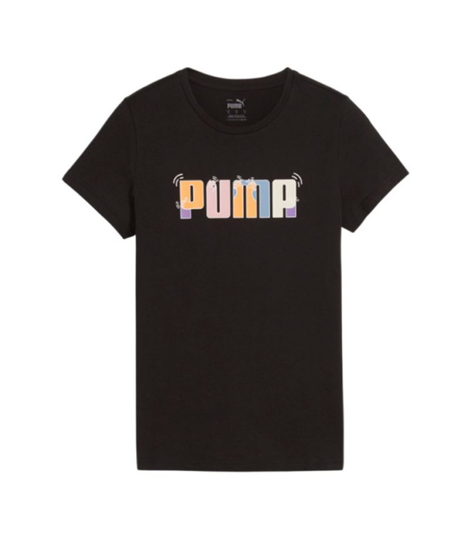 Camiseta Puma Essential+ Graphic Negro Mujer