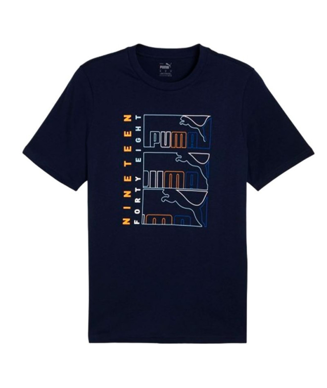 Camiseta Gráficos Puma Triple Navy Homem