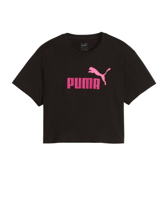 Camiseta Puma Girls Cropped Negro Infantil