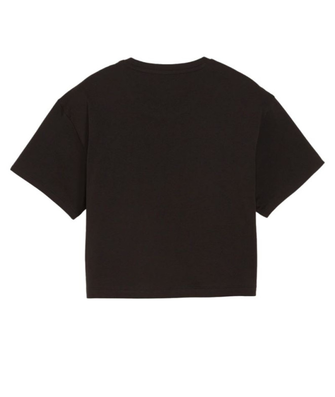 Camiseta Puma Girls Cropped Preto Infantil