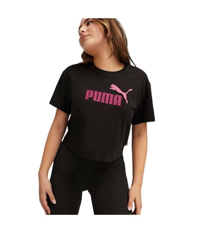 Camiseta Puma Girls Cropped Preto Infantil