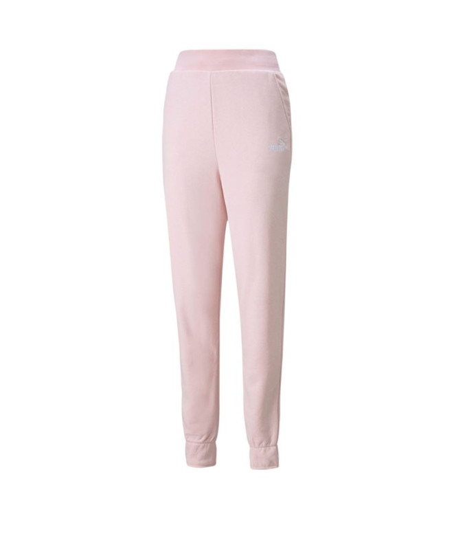 Pantalon Puma Essentials+ Broderie High Lila Femme