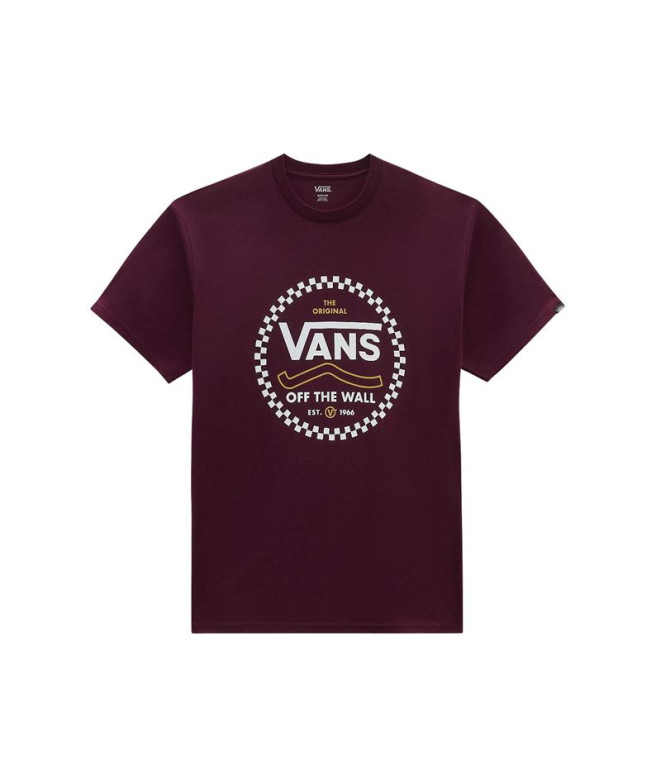 Camiseta Vans Round Off Hombre Granate