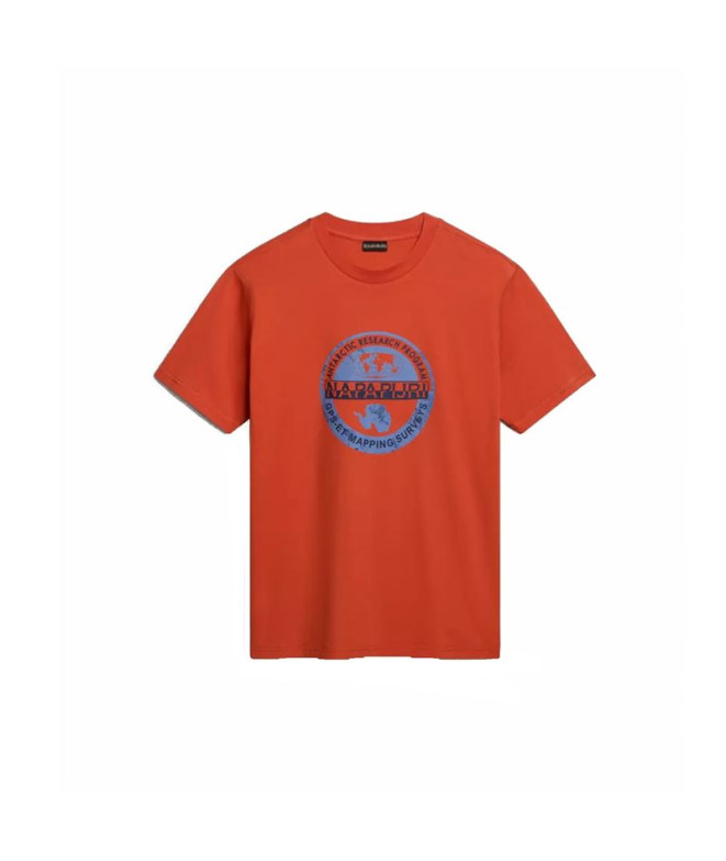 Camiseta Napapijri S-Bollo Ss 1 Naranja Hombre