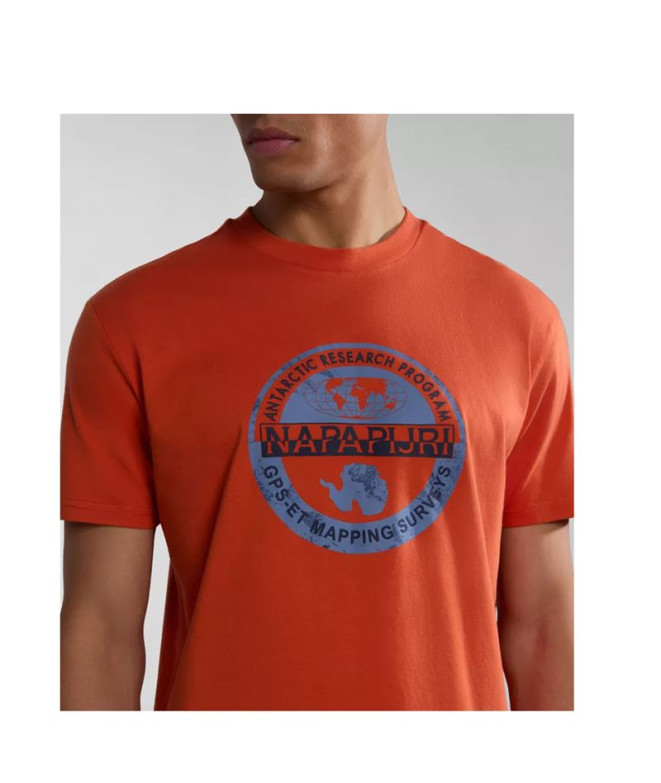 Camiseta Napapijri S-Bollo Ss 1 Naranja Hombre
