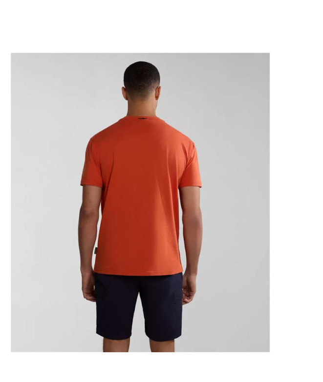 Camiseta Napapijri S-Bollo Ss 1 Naranja Hombre