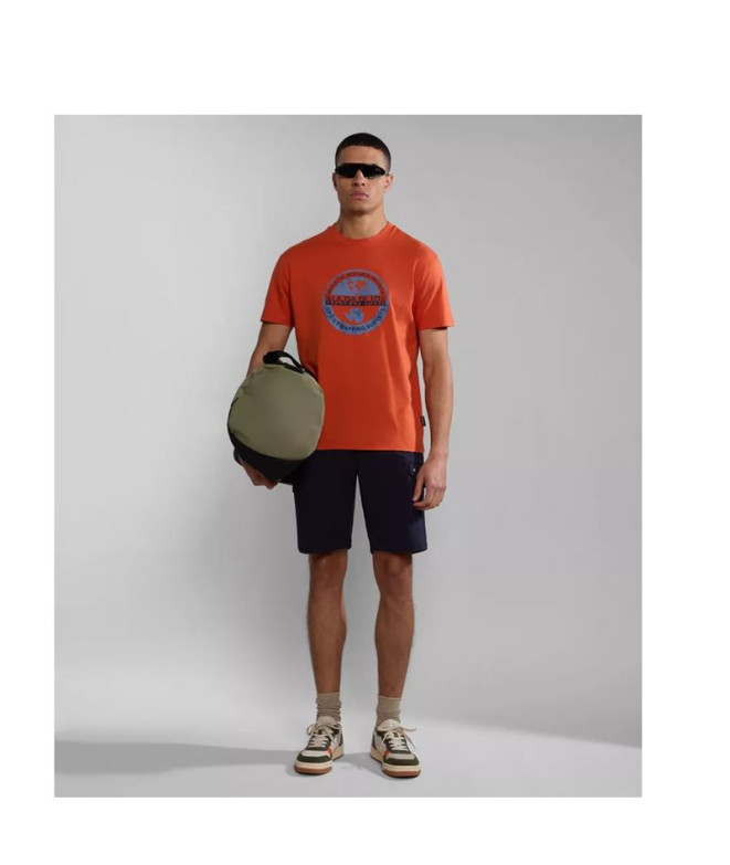 Camiseta Napapijri S-Bollo Ss 1 Naranja Hombre
