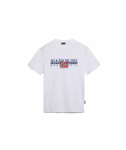 Camiseta Napapijri S-Aylmer Branco 002 Homem