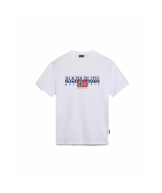 Camiseta Napapijri S-Aylmer Branco 002 Homem