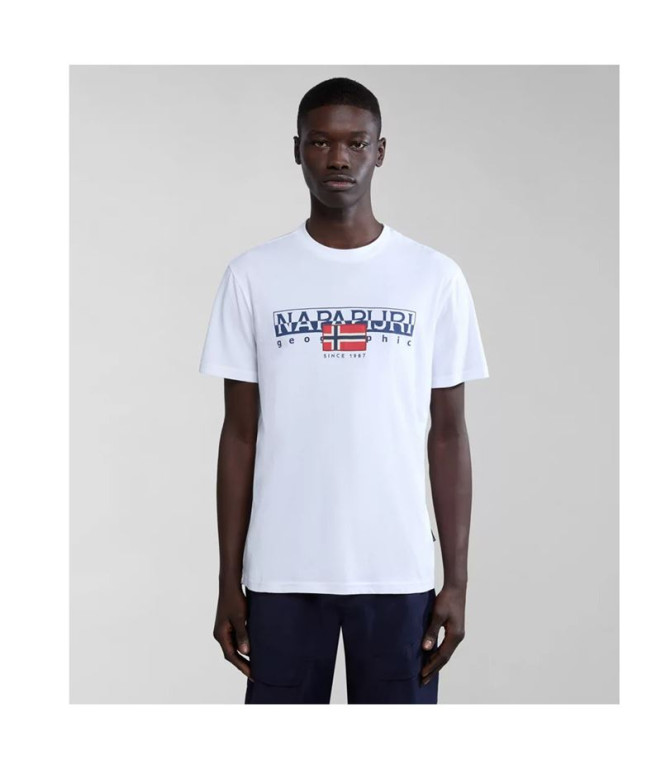 Camiseta Napapijri S-Aylmer Branco 002 Homem