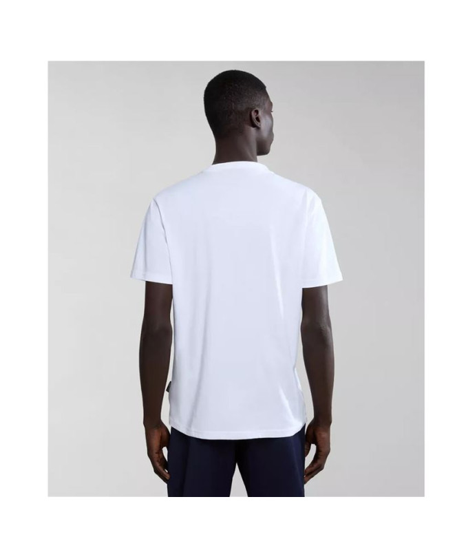 Camiseta Napapijri S-Aylmer Branco 002 Homem