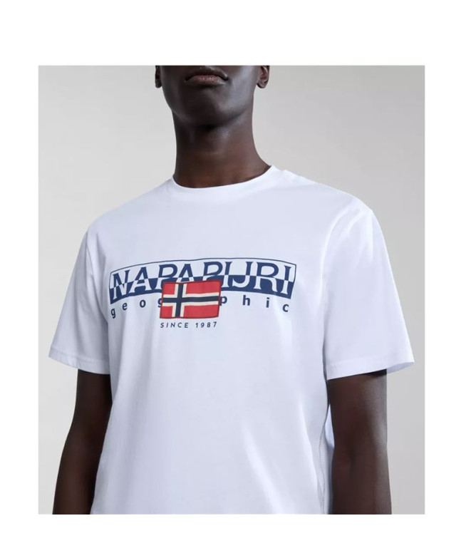 T-shirt Napapijri S-Aylmer White 002 Homme