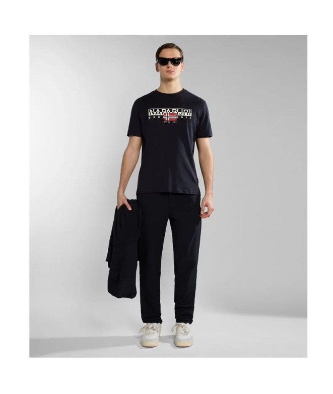 Camiseta Napapijri S-Aylmer Preto 041 Homem