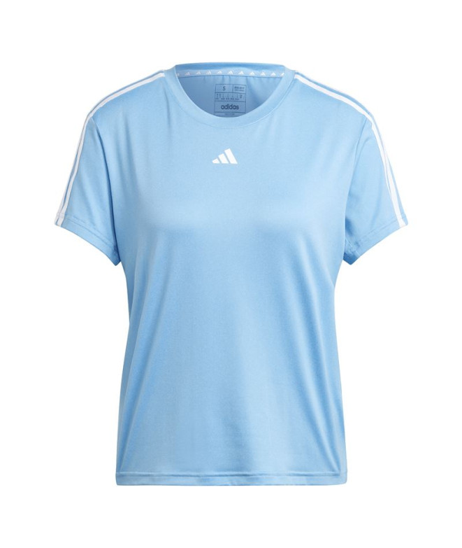 Camiseta adidas Essentials Training-Essentials 3Bandas Mujer Azul