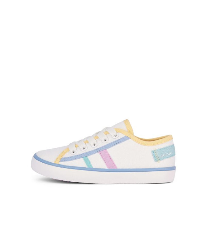 Chaussures Geox Gisli Fille Blanc/Jaune