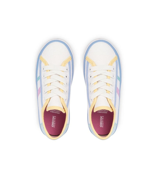 Chaussures Geox Gisli Fille Blanc/Jaune