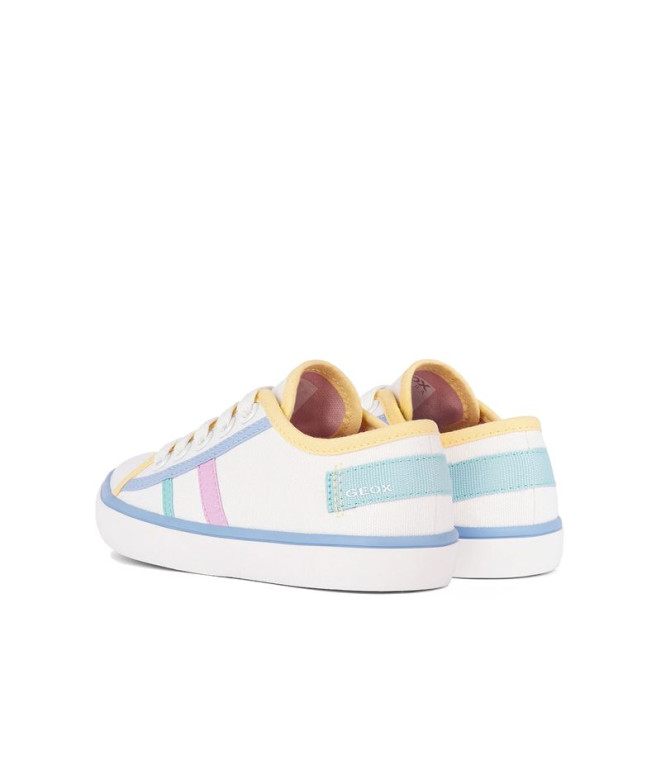 Chaussures Geox Gisli Fille Blanc/Jaune
