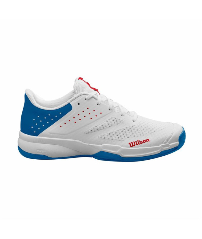 Chaussures Tennis Wilson Homme de Kaos Stroke 2.0 Blanc/Bleu/Rouge