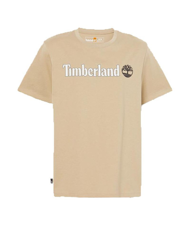 Camiseta Timberland Kennebec River Linear Logo Beige Hombre