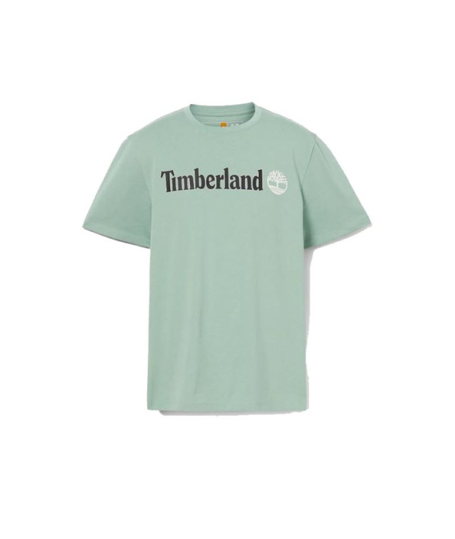 T-shirt Timberland Logo linéaire de la rivière Kennebec Vert Homme