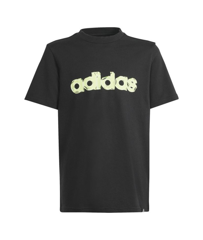 Camiseta adidas Graphic Folded Infantil Negro