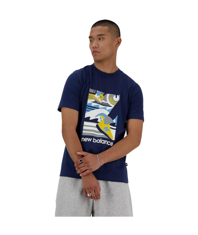 Camiseta New Balance Sport Essentials Triathlon Homem Azul