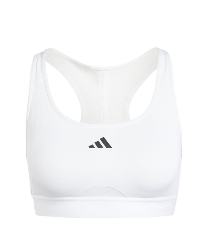 Sujetador Deportivo  adidas Essentials Powerreact  Mujer Blanco