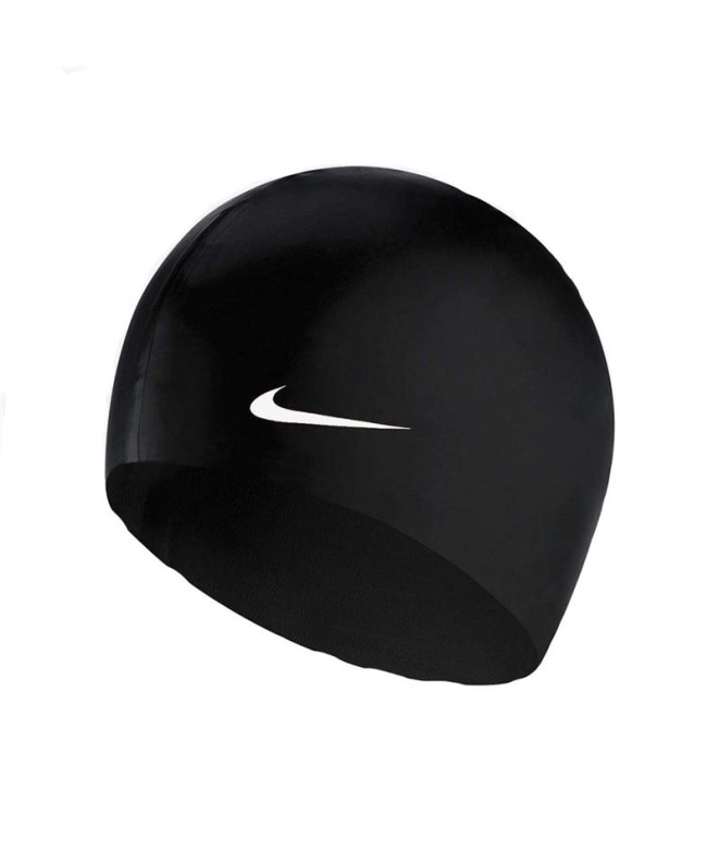 Bonnet de Natation Nike Silicone solide Noir/Blanc
