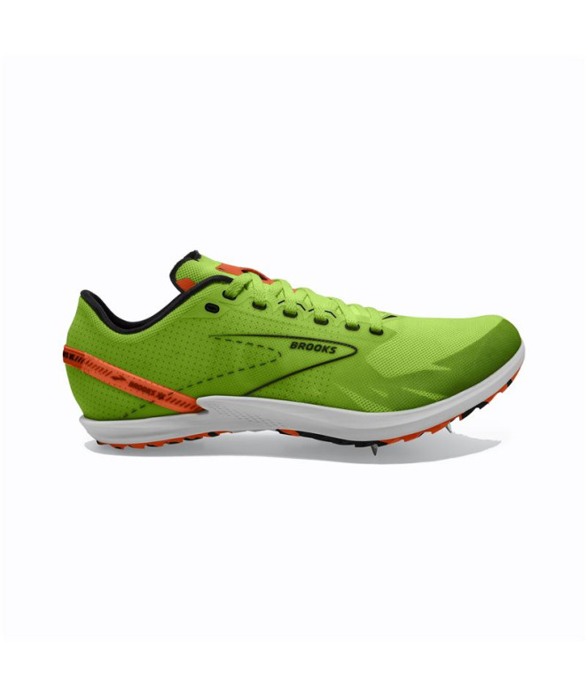 Chaussures de Athlétisme Brooks Draft XC Vert/Rouge Orange/Blanc