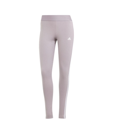 Adidas Women's 7/8 3 Stripe High Waist Active Tight Leggings, Carbon/White  M 